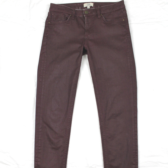 Gerard Deral Paris Waxed Cotton Ankle Zip Jeans Made in...